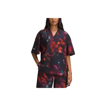 Lululemon Team Canada Button-Down CPC Logo Shirt Women's Bright Light Mini Multicolor