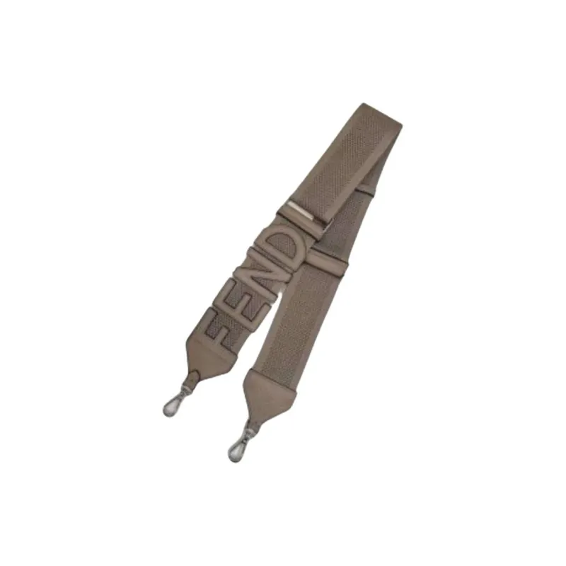 FENDI Leather Bag Strap Women's Beige-1