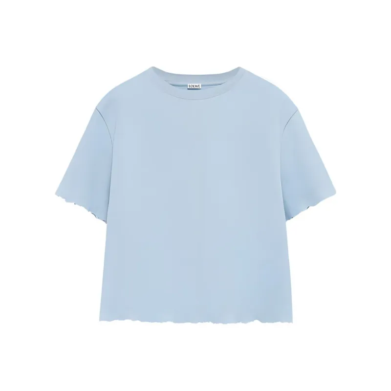LOEWE SS24 Drop Shoulder Sleeve T Shirt Women's Light Blue-0