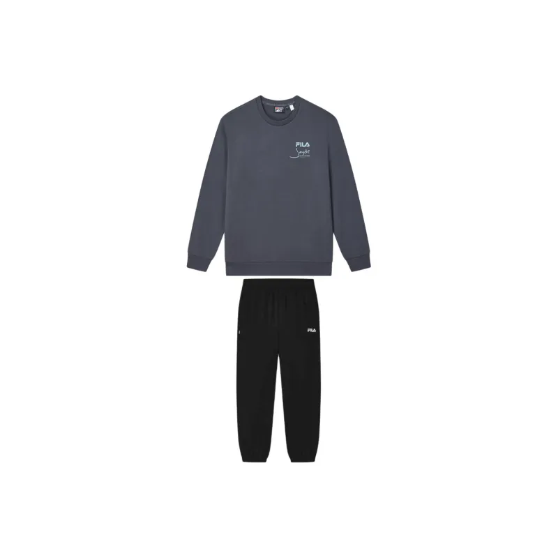 FILA Casual Sportswear Men Wall Mud Gray+Jet Black-0