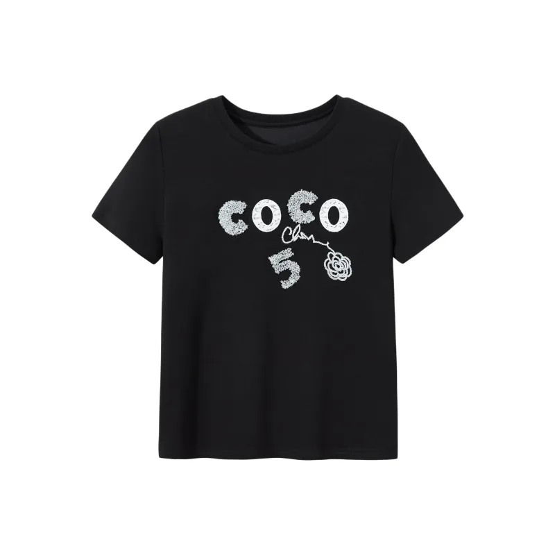 Fish Rabbits Regular T Shirt Women's Black-0
