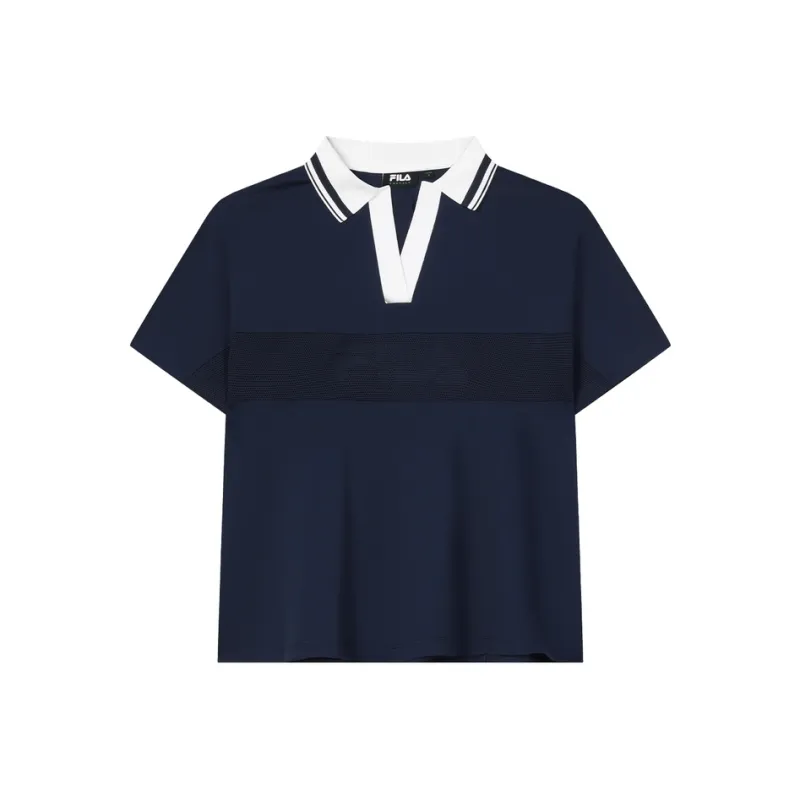 FILA Polo Shirts Women's Deh Black Blue-0