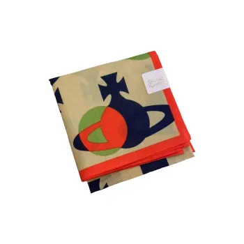 Vivienne Westwood Silk Scarves Unisex Beige
