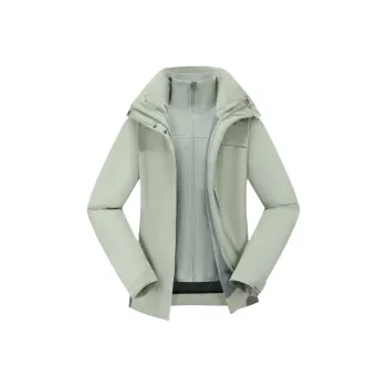 DECATHLON SH100 FORCLAZ TRAVEL Jackets & Coats Women's Pale Green/Dark Smoke Gray