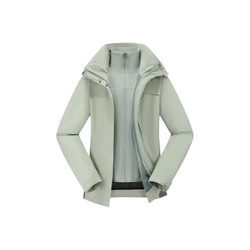 DECATHLON SH100 FORCLAZ TRAVEL Jackets & Coats Women's Pale Green/Dark Smoke Gray-0