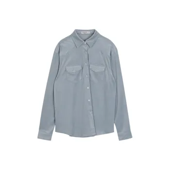 PURSUMMER Shirt Women's Clear Blue