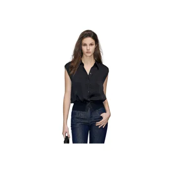 【dme】 Chiffon Shirts Women's Black
