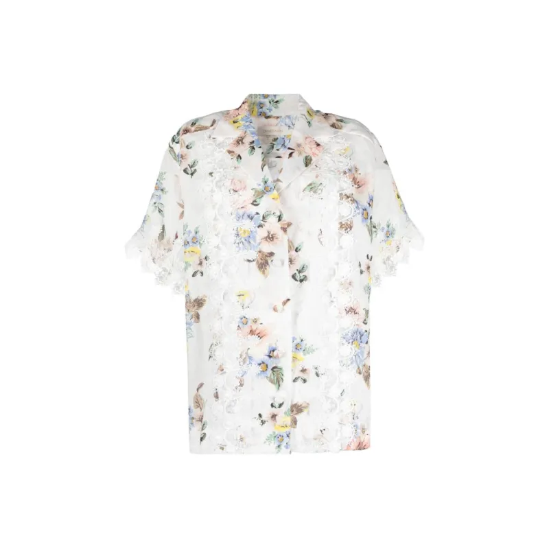 Zimmermann Floral print Lace appliqué Shirt-0