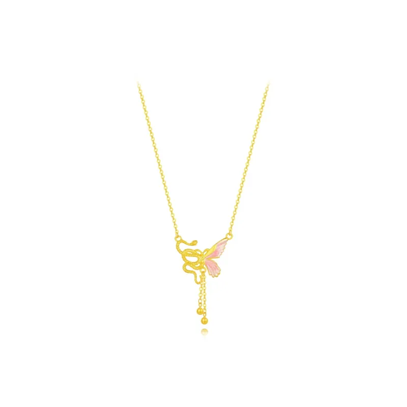 CHINA GOLD 999 Fine Silver Sterling Silver Necklaces Women's-0