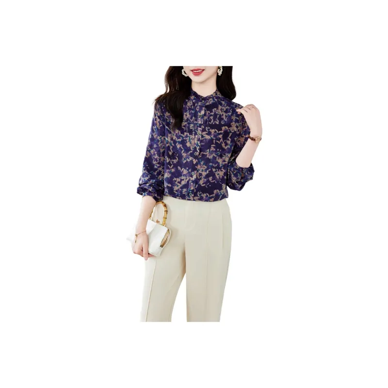 Yi Mengyuan Shirt Women's Purple-0