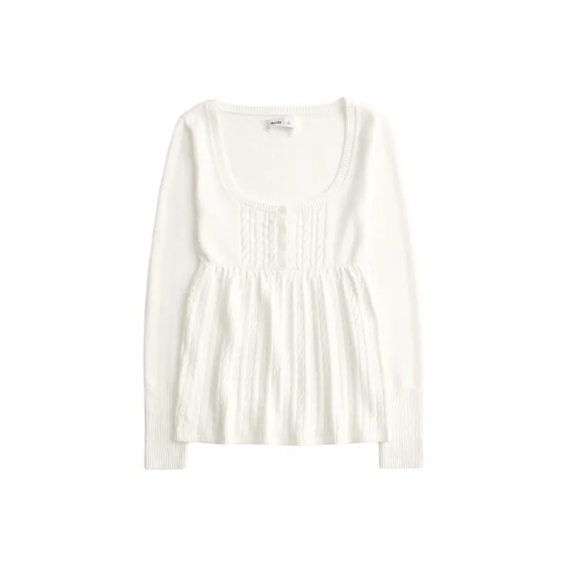 Hollister Sweater Women's White-0