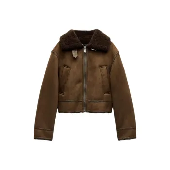 ZARA Jackets & Coats Women's Brown