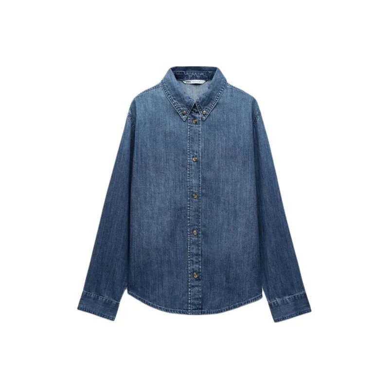 ZARA Trf Shirts Women's Blue-0