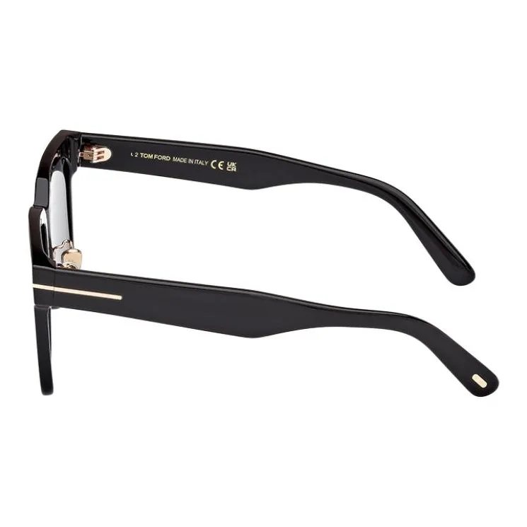 TF Acetate Plate Frame Square Sunglasses Unisex Black-3
