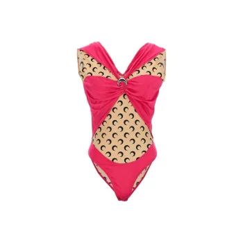 Marine Serre Moon Printed V-Neck Bodysuit