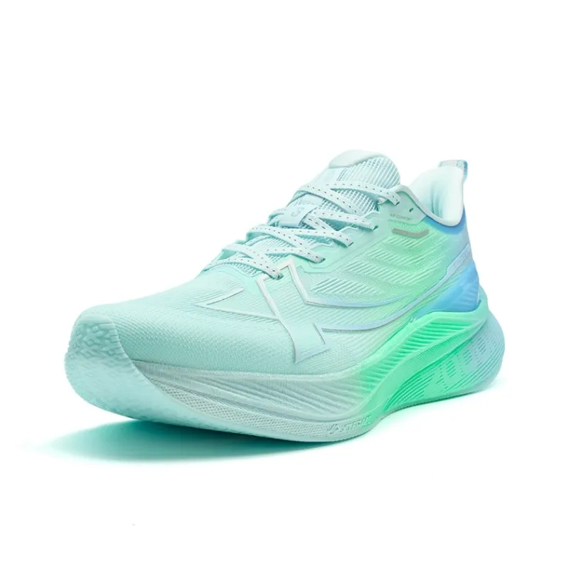 XTEP 2000km 3.0 Running Shoes Men Low Top Misty Blue, Fuzzy Moon Blue, Fluorescent Light Turquoise-1