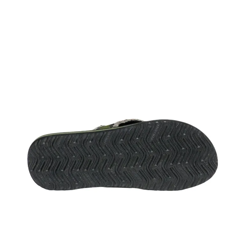 Quiksilver Abrasion Resistant Flip Flops Men's Brown Green-6