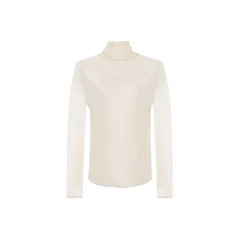 SAINT LAURENT Draped Crepe Blouse