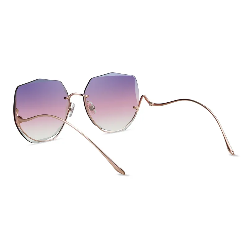 HORIEN Irregular Shape Sunglasses Women's-7