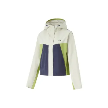 LiNing Fitness Series Jackets Coats Women's Silver Birch Gray/Fresh Moss Green/Deep Pea Blue