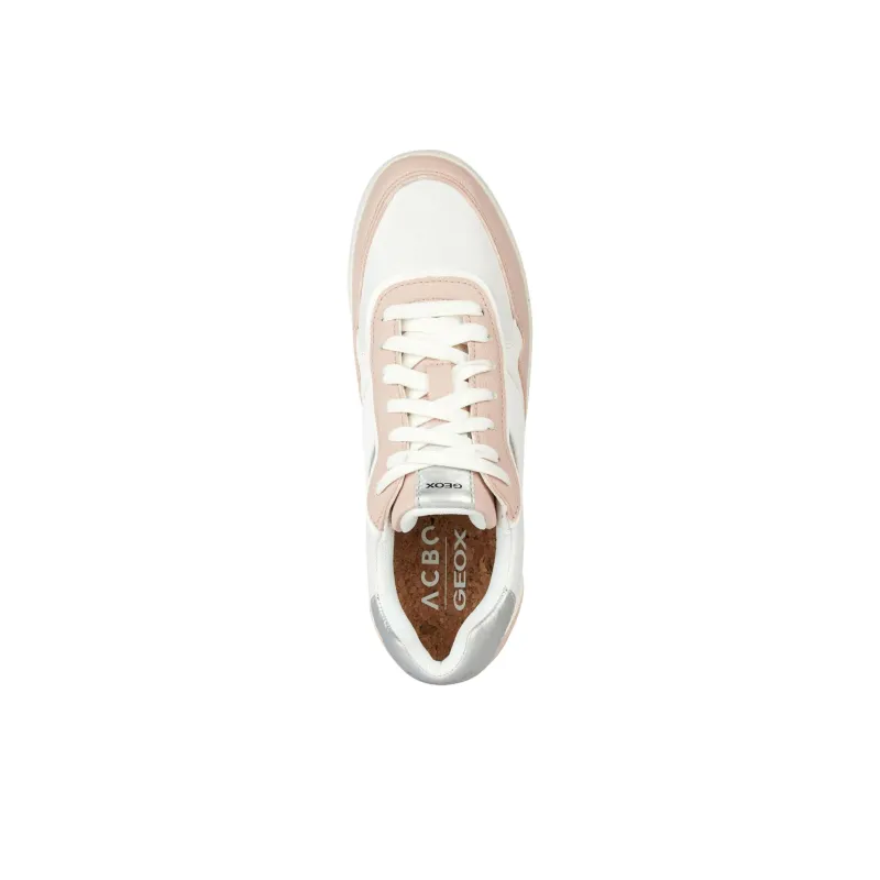 GEOX Jaysen Low Top Skateboard Shoes Women's White Pink-4