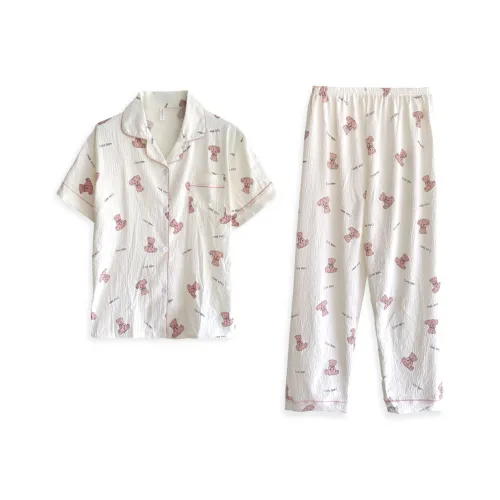 WANANNI Pajama Set Women's Beige Apricot