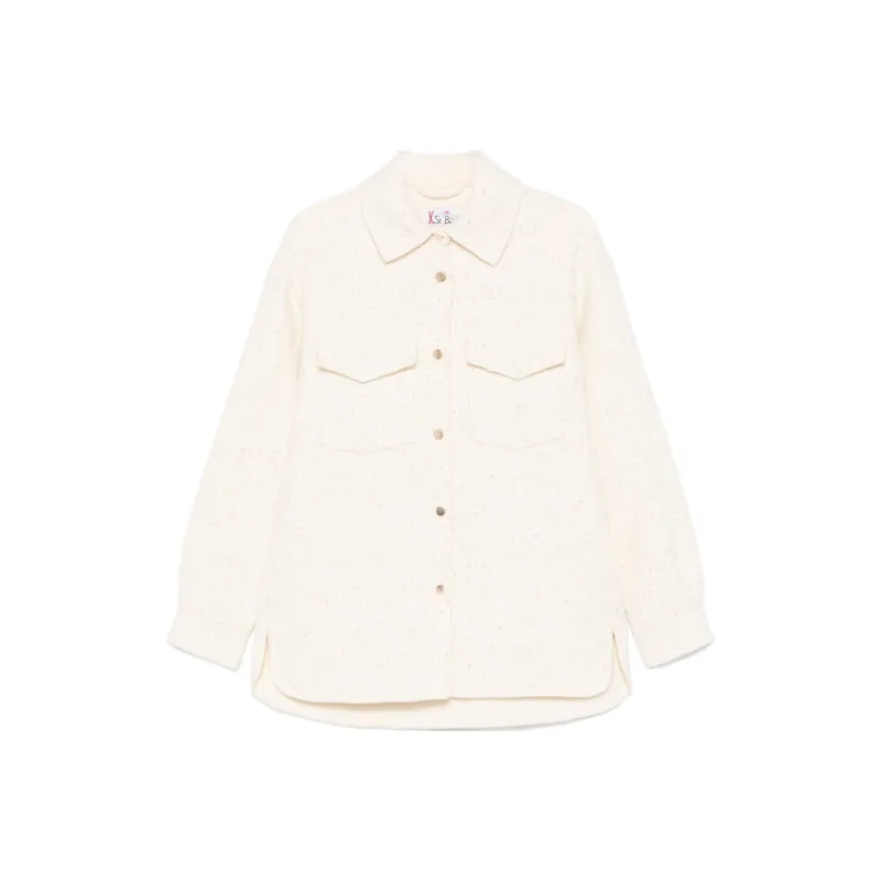 MC2 Saint Barth Wooly Tweed Sequinned Chantel Jacket-0