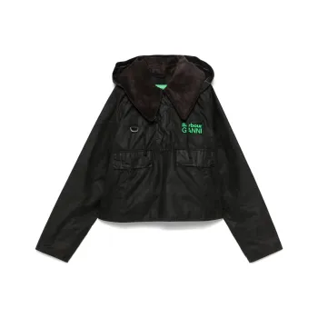 BARBOUR X Ganni Tartan Waxed Anorak
