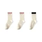 2 White Ribbed Cuff, White Black Ribbed Cuff