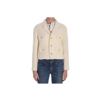CELINE Chasseur Jacket In Mohair Wool Tweed