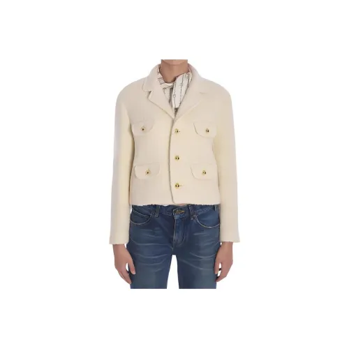 CELINE Chasseur Jacket In Mohair Wool Tweed