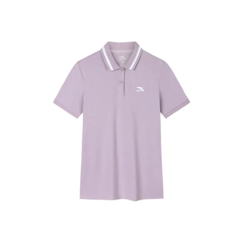 Anta Life Collection Polo Shirt Women's Gray Wisteria Purple-0