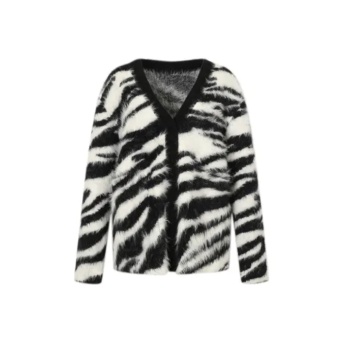 Valeria Obbaco Knitted Fabric Cardigan Unisex Black