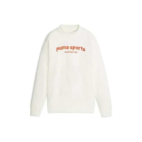 PUMA TEAM Crew Fleece Sweatshirt Women's White