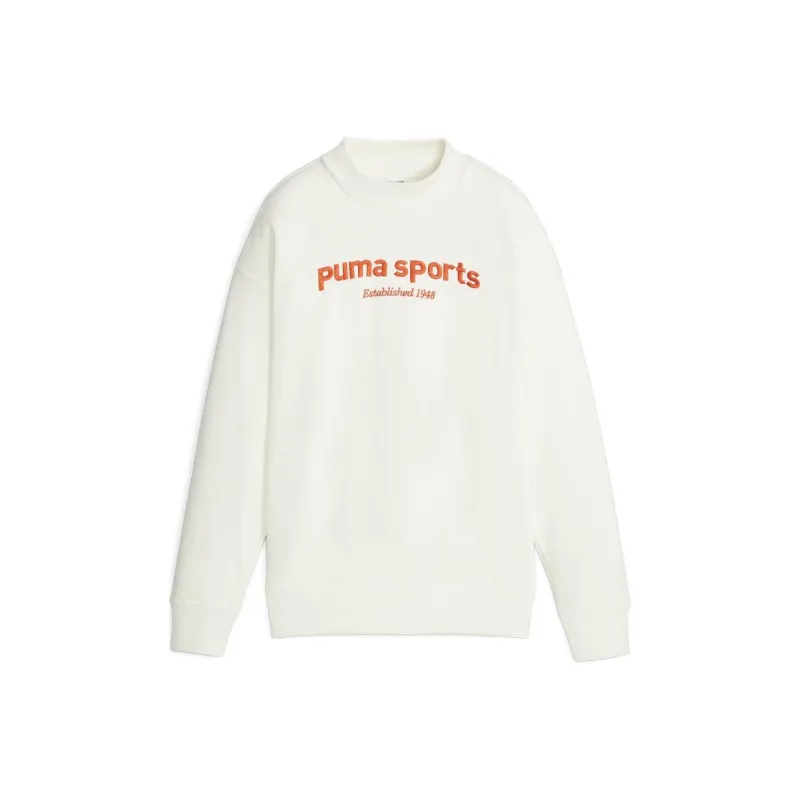 PUMA TEAM Crew Fleece Sweatshirt Women's White-0