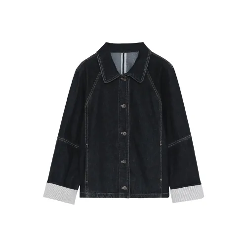 REAL EASY Denim Jacket Women's Dark Blue