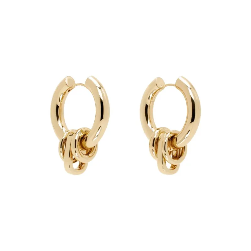Laura Lombardi 14K Gold Plated 925 Sterling Silver, Brass Earrings Women's Gold-0