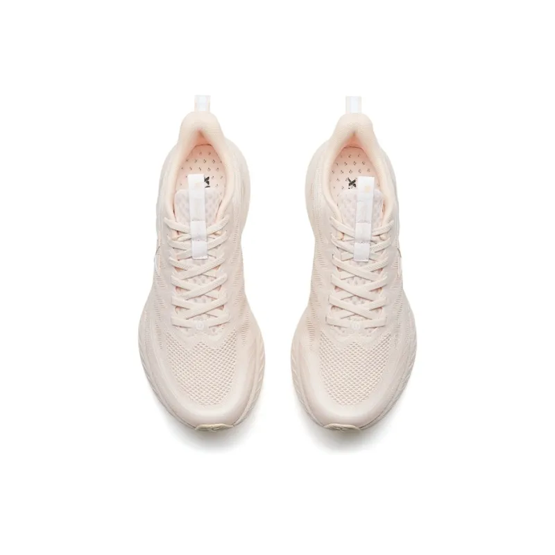 XTEP Hydrogen Wind 8.0 Rebound Breathable Slip Resistant Low Top Training Sprint Running Shoes Women's Pure Peach Scent-3