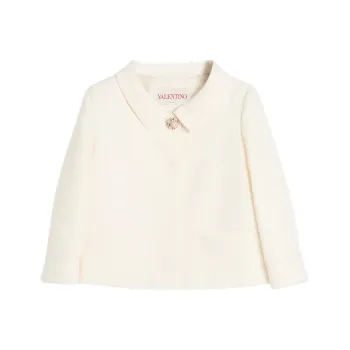 Valentino Bead Embellished Straight Hem Jacket