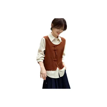 XWI Shirt Women's Red & Beige White