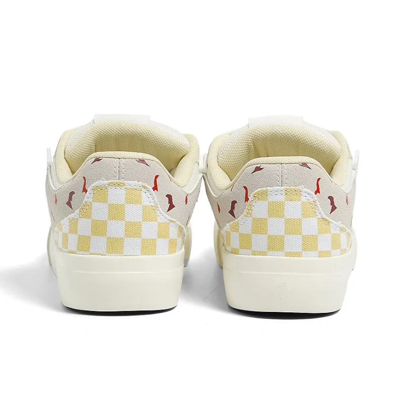 HUANQIU Slip Resistant, Abrasion Resistant, Breathable, Height Increasing Low Top Skateboard Shoes Women's Primulin-5