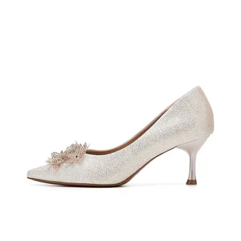 DAPHNE High Heels Women's Champagne, Silver