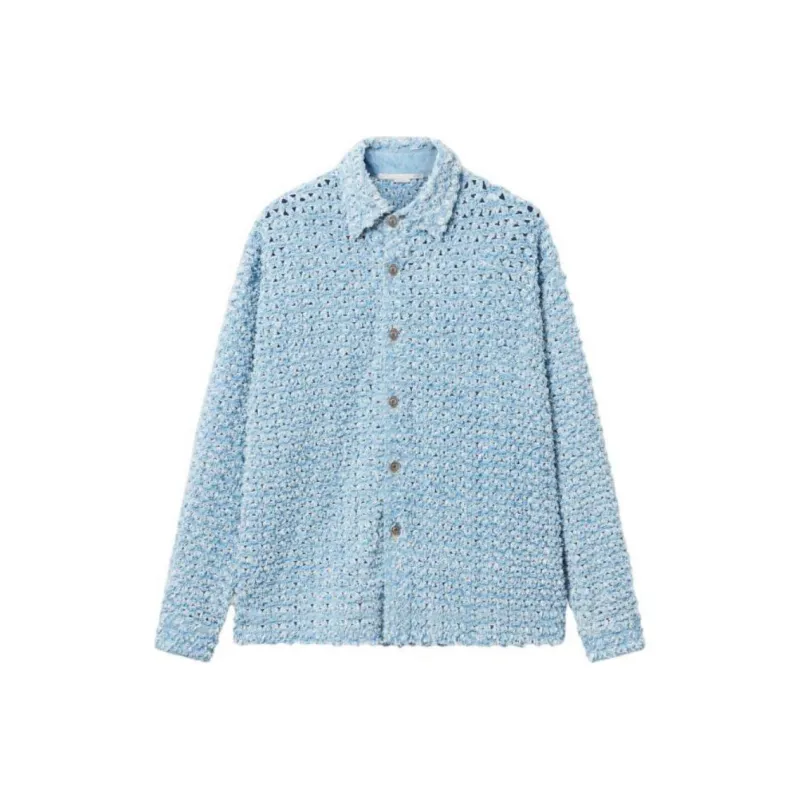 Stella McCartney Oversized Denim Bouclé Shirt-0