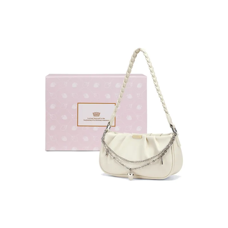 CORALDAISY Synthetic Leather Crossbody Bag, Shoulder Bag Regular Women's Crescent White-8