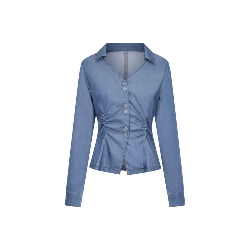 JZ. ANNAKRO Shirts Women's Blue Shades-0