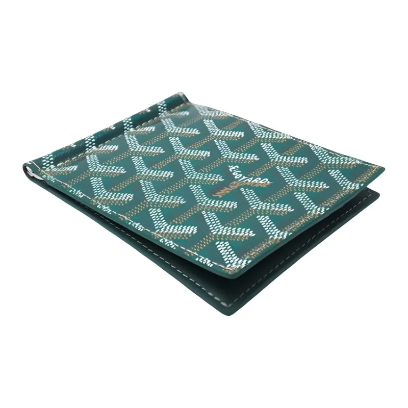 GOYARD Saint-Thomas Canvas With Leather Wallet Unisex Green-2