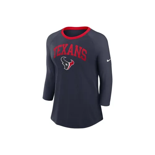 Nike Houston Texans Women's full nike Nfl 3/4 Sleeve T Shirt