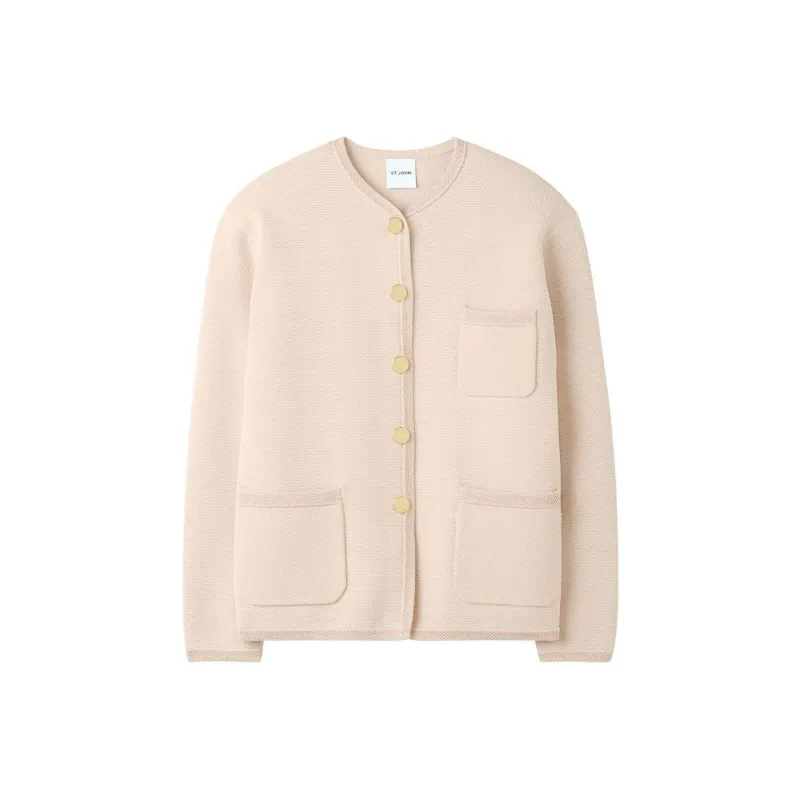 St. John Knitted Patch-pocket Jacket-0