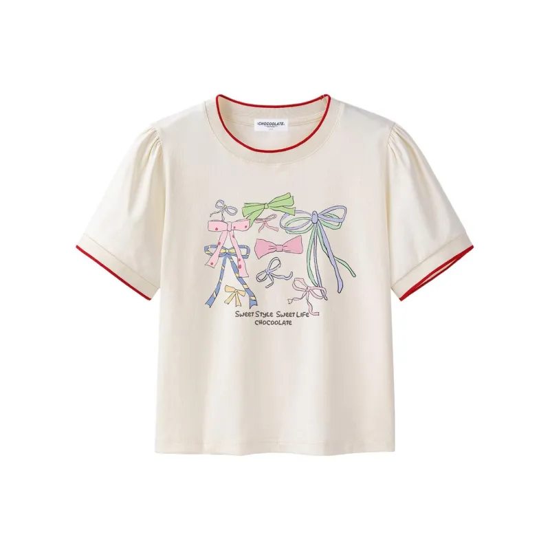  CHOCOOLATE T Shirt Women's Ecru-0