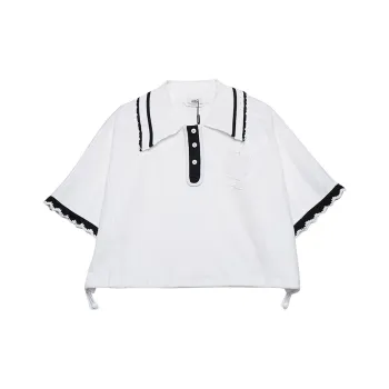 MUGUOGUOMU Drop Shoulder Sleeve T Shirt Women's